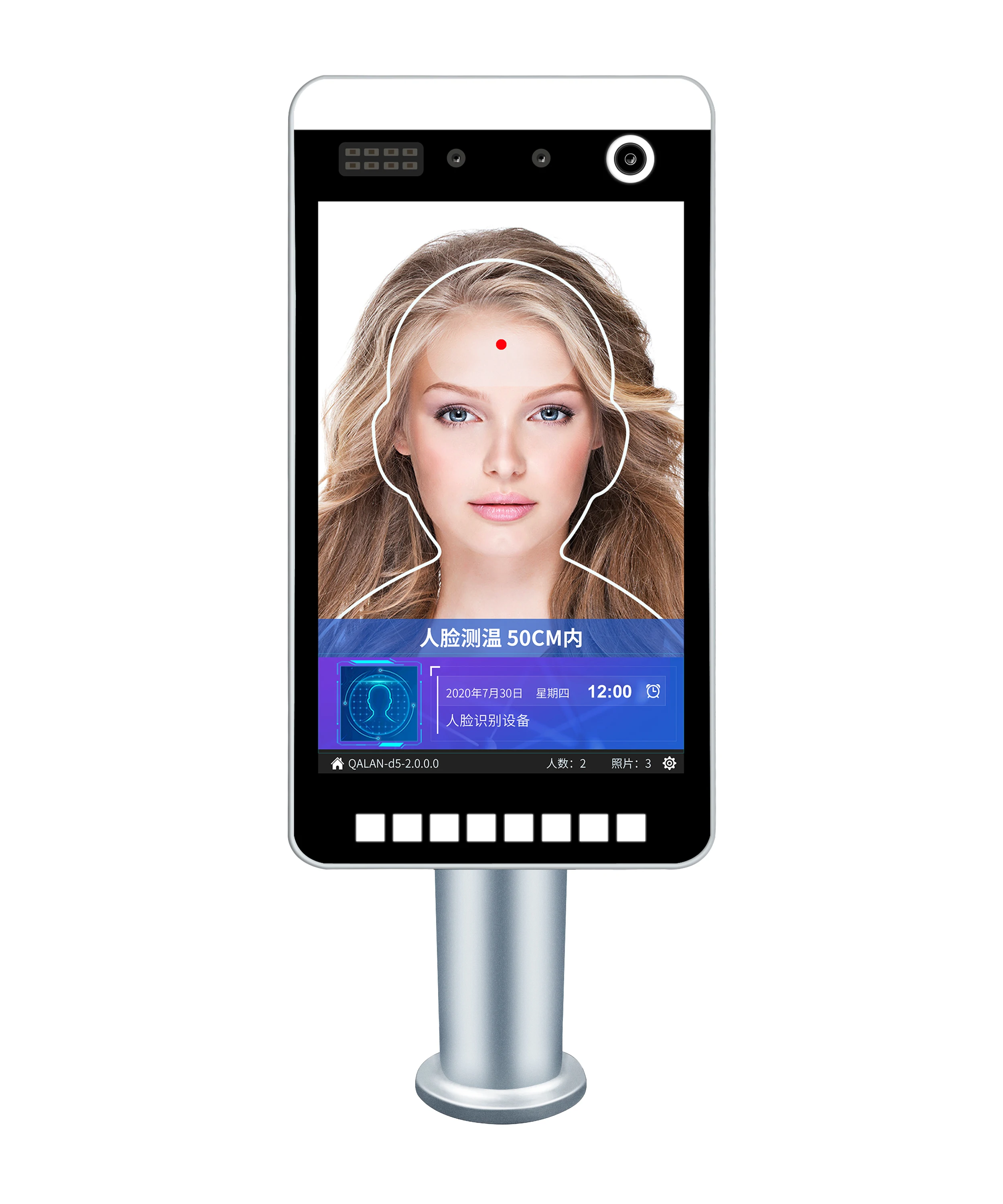 On Wall English and Chinese 8 Inch LCD No Touch Dynamic Living Quickly and Accurately Smart Camera Face Recognition System