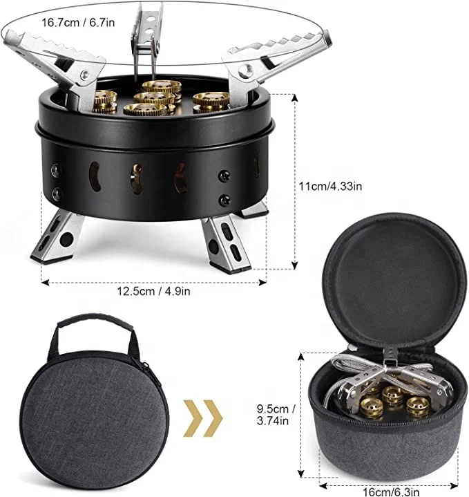 ORANGEGAZ strong power five-eyes camping gas stove outdoor  with good quality