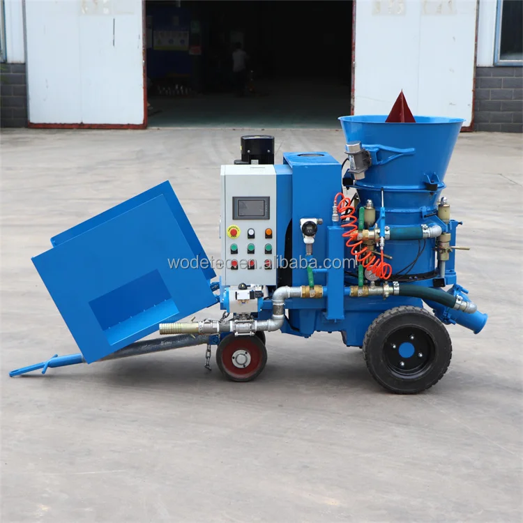 1.5~9m3/h China portable dry mixing electric castable refractory shotcrete machine system