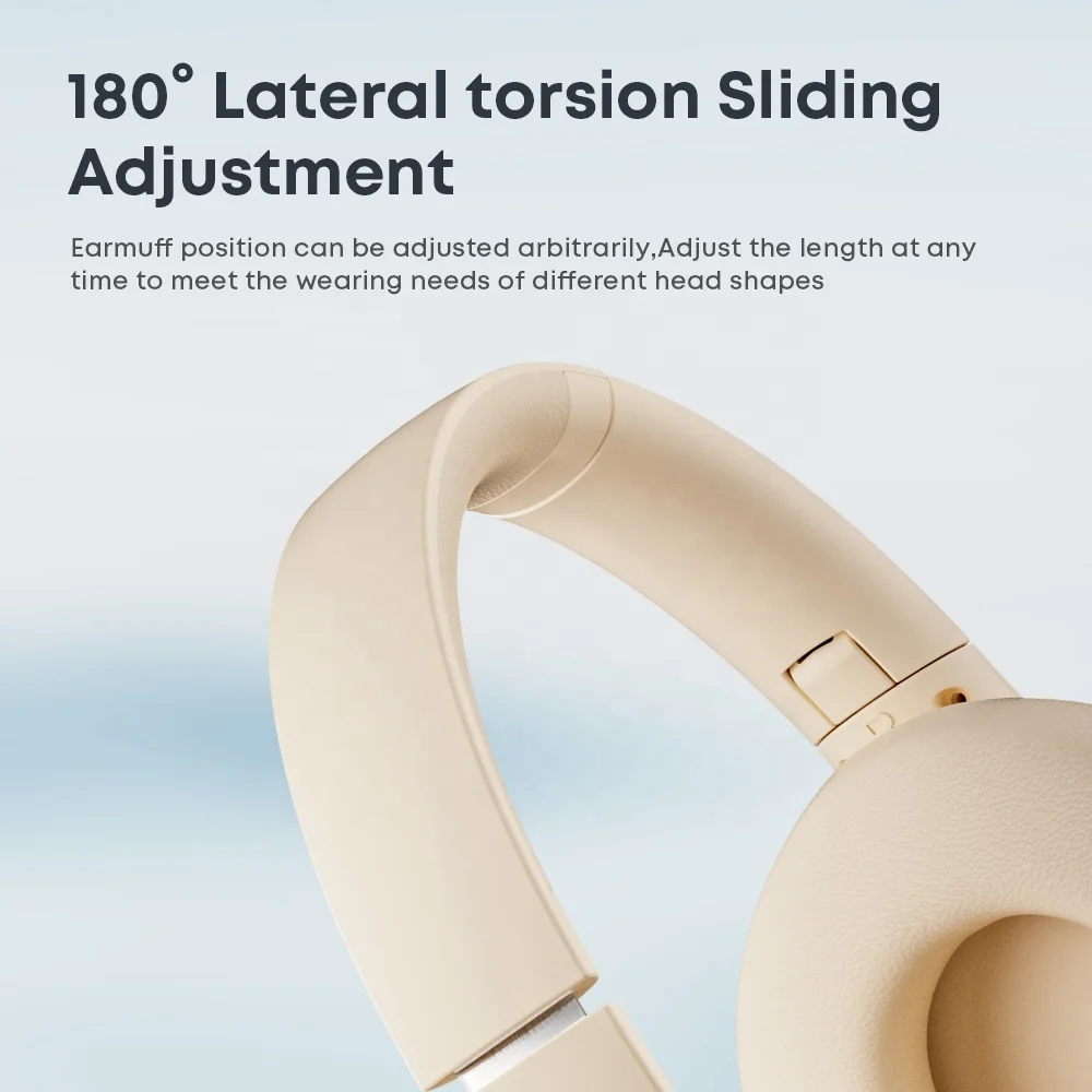 New Custom Noise Cancelling Wireless Headphone Stereo Foldable Headset Earphone Over-head Wireless Headphones for Indoor Outdoor