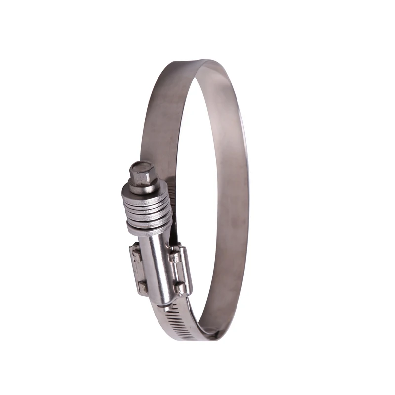 SAE 15.8mm  bandwidth american type heavy duty constant tension stainless steel hose clamp for exhaust pipe