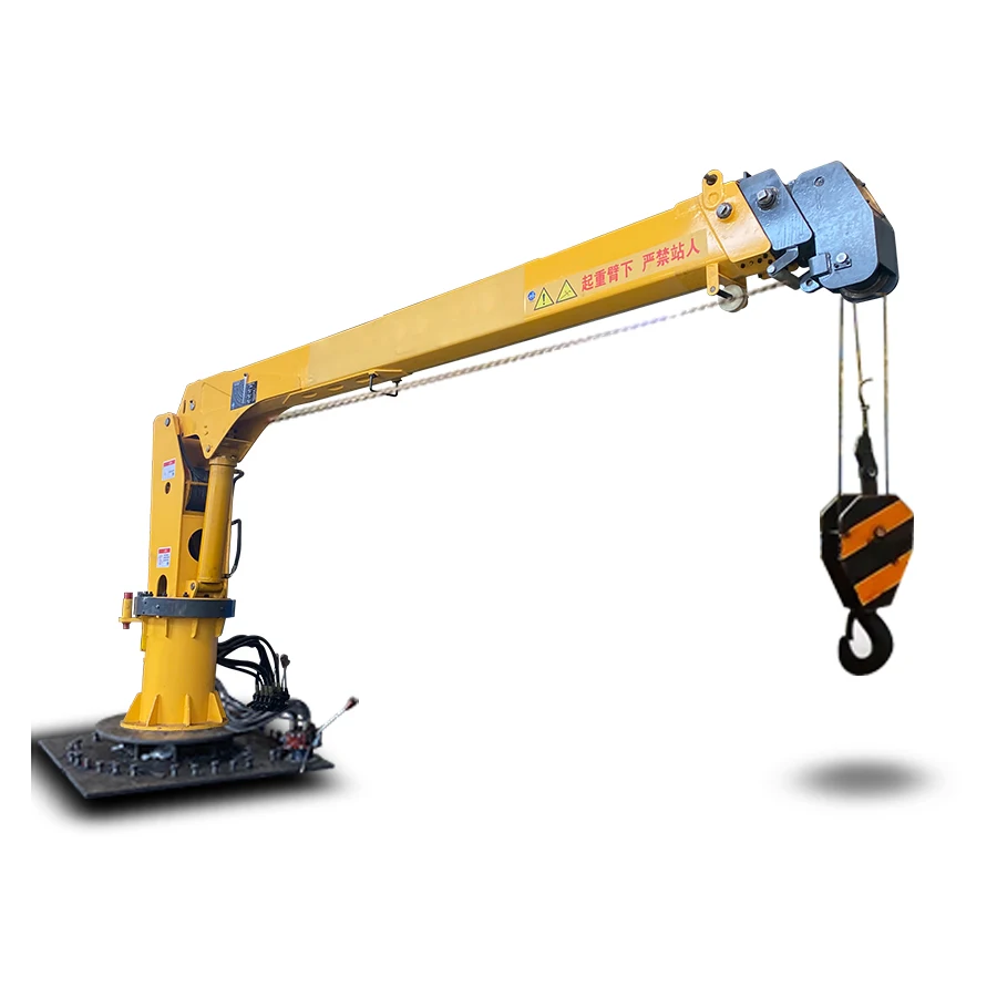 3.2 Ton 5 Ton 8 Ton 10 Ton 12 Ton 16 Ton Ship Deck Telescopic Boom Crane Hydraulic Marine Small Cranes