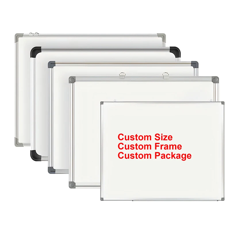 Factory Wholesale Custom Size Aluminum Frame Dry Erase Board Double Side Magnetic Whiteboard For Classroom School Meeting