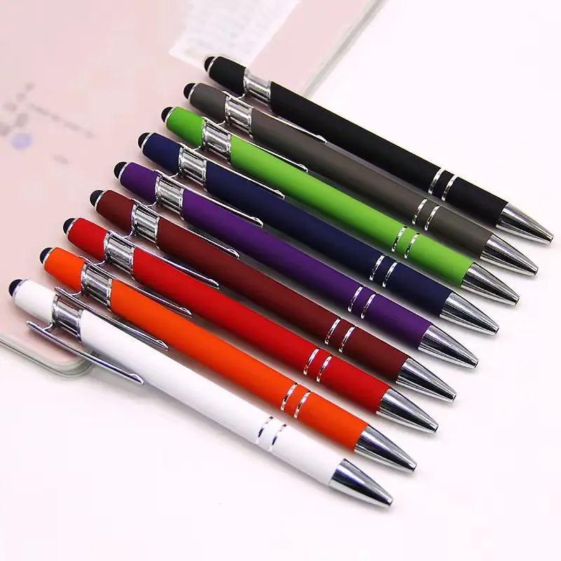 Custom Vibrant Metallic Ballpoint Stylus Pens - Pens for Office, School, and Home Use - Smooth Writing Experience