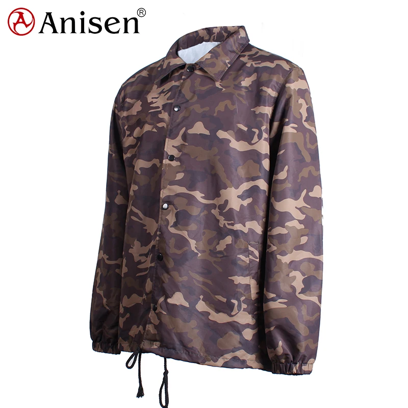 2021 new style Chinese factory spring coaches jacket men 100% nylon waterproof camo jacket