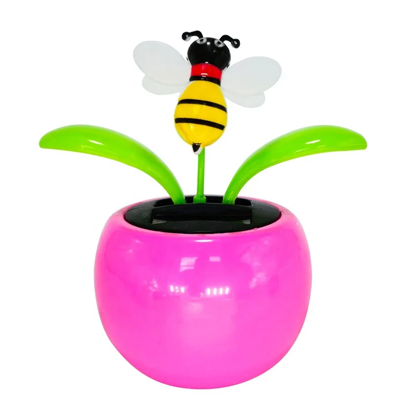 Automatic Dancing Flower Toy Gift New Solar Powered Flip Flap Dancing Flower For Car Decor