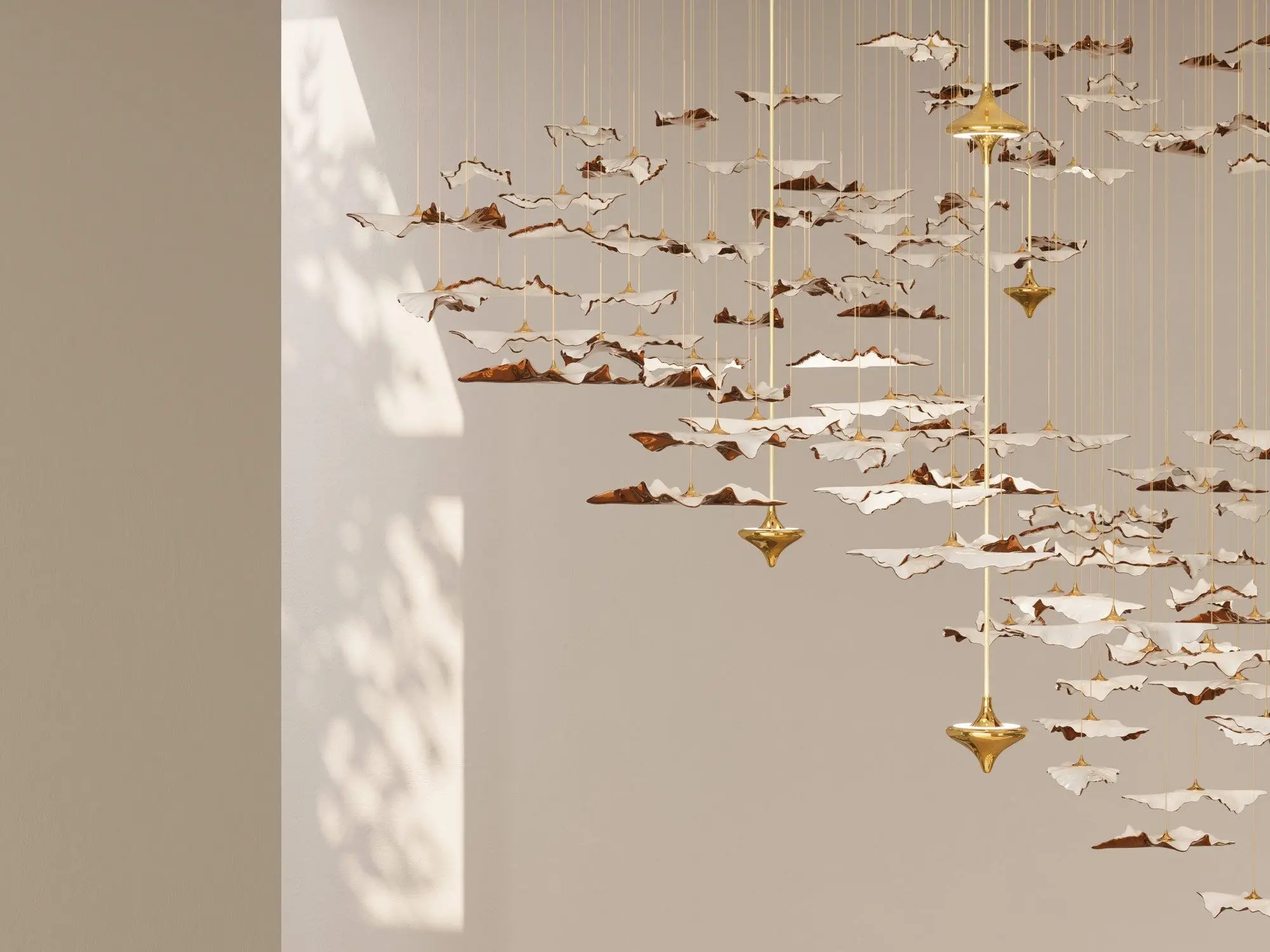 Hot Selling Modern Fancy Customized Ceiling Lamp For Home Hotel Store Pendant Big Entry Project LED Chandelier Light