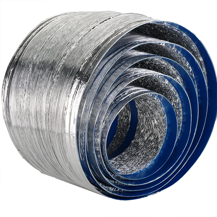 Air conditioner aluminium foil pipe rectangular flexible duct connector  insulated flexible duct
