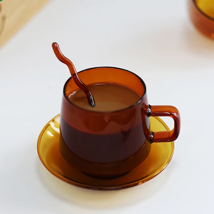 Borosilicate Mug Glass Mug Heat resistant Glass Cup Drinkware Tea Juice Milk Cup Coffee Mug Home Water Glasses Glass Coffee Cup