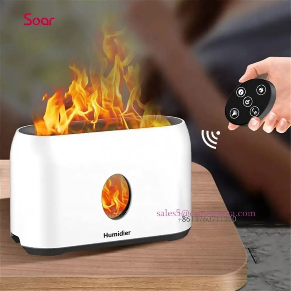Bedroom Humidifiers Travel Super Quiet Humidifier Flame Special Effect Mini Desktop Humidifier Flame For Small Room