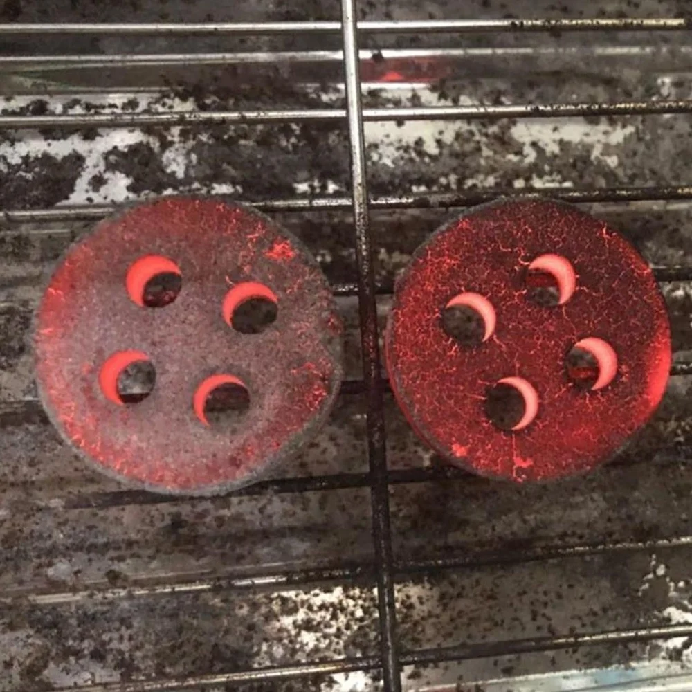 YKS 50mm Arabic 4 holes lucky incense colorful charcoal tablets for shisha