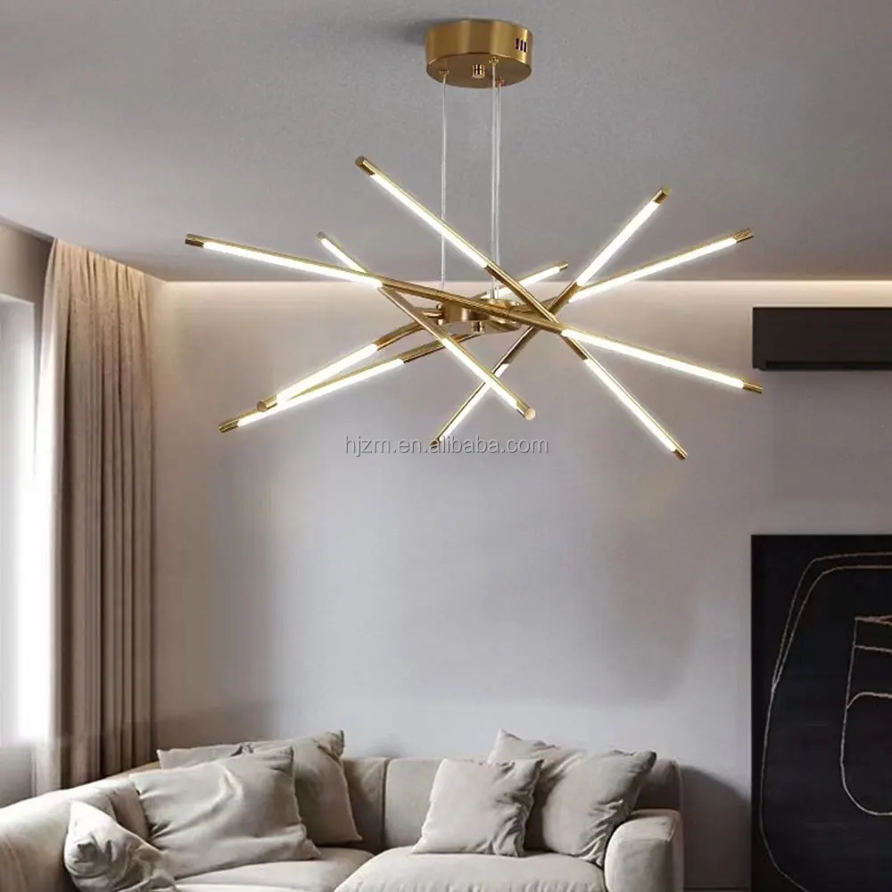 Gold Black Minimalist Lamp For Home Bedroom Living Room Chandeliers Tree Branch Pendant Ceiling Light Fixture Led Kitchen Island