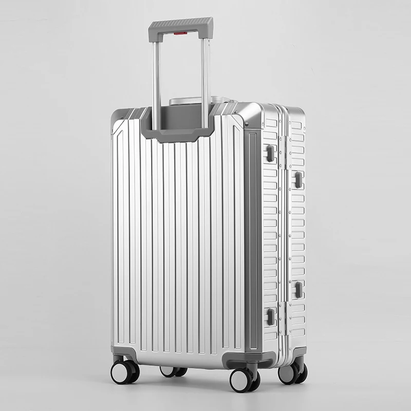 High Quality Designer Carry on Suitcase Full Aluminium Reisekoffer Koper Koffer Checked Trolley Set Luggage