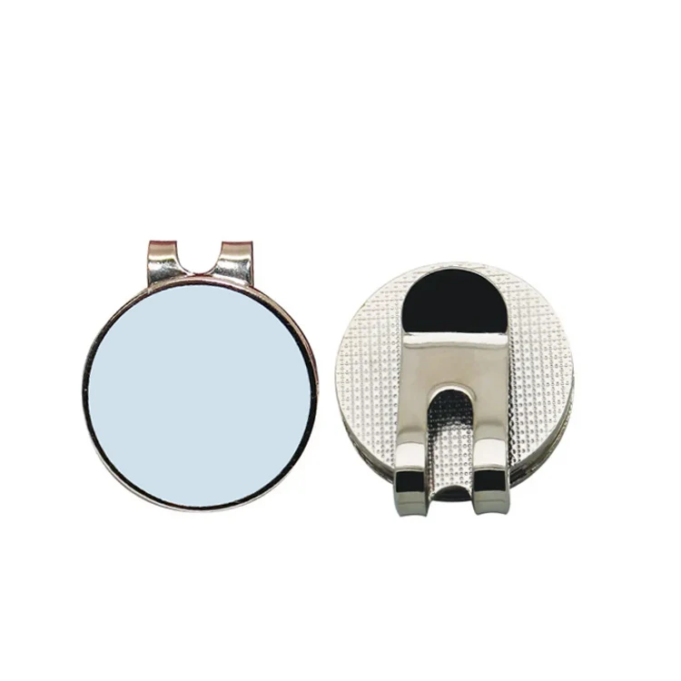 Custom Golfing Club Personalized Name Photo 1' 25mm Golf Marker and Hat Clip Set Sublimation Blank
