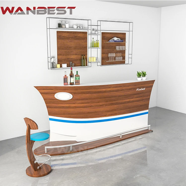 Популярный дизайн, домашний винный стеллаж из массива дерева, мини-барная стойка
