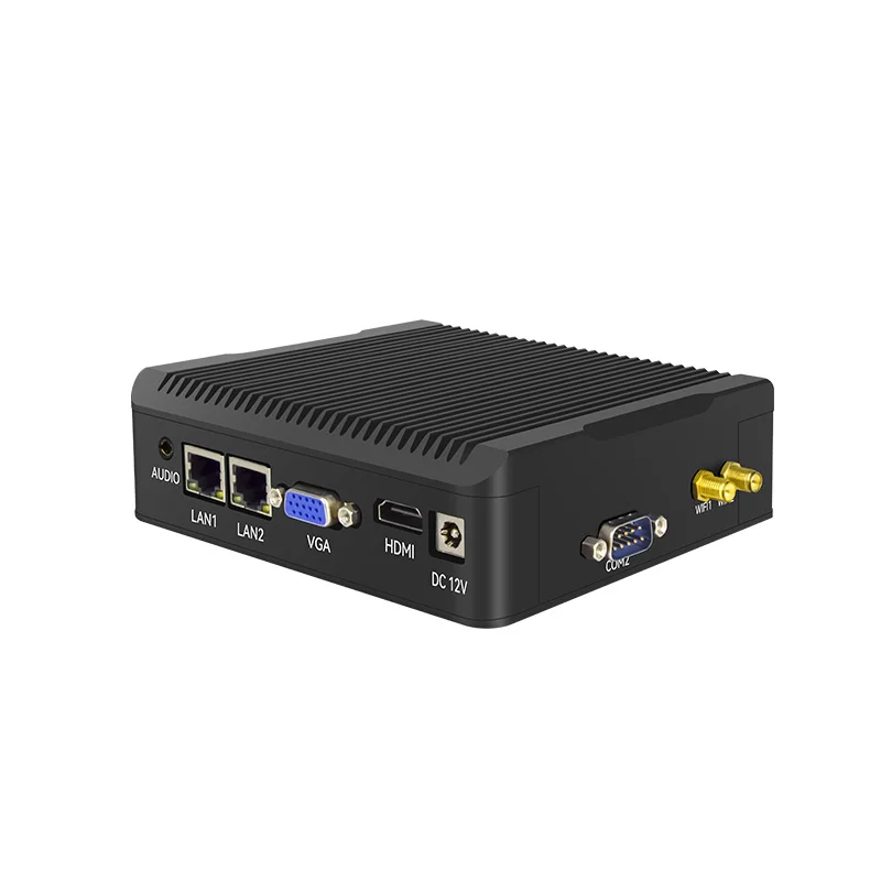 Intel Black Fanless Mini J1900 4Gb 64Gb X86 Industrial Itx Mini Pc Box With Linux