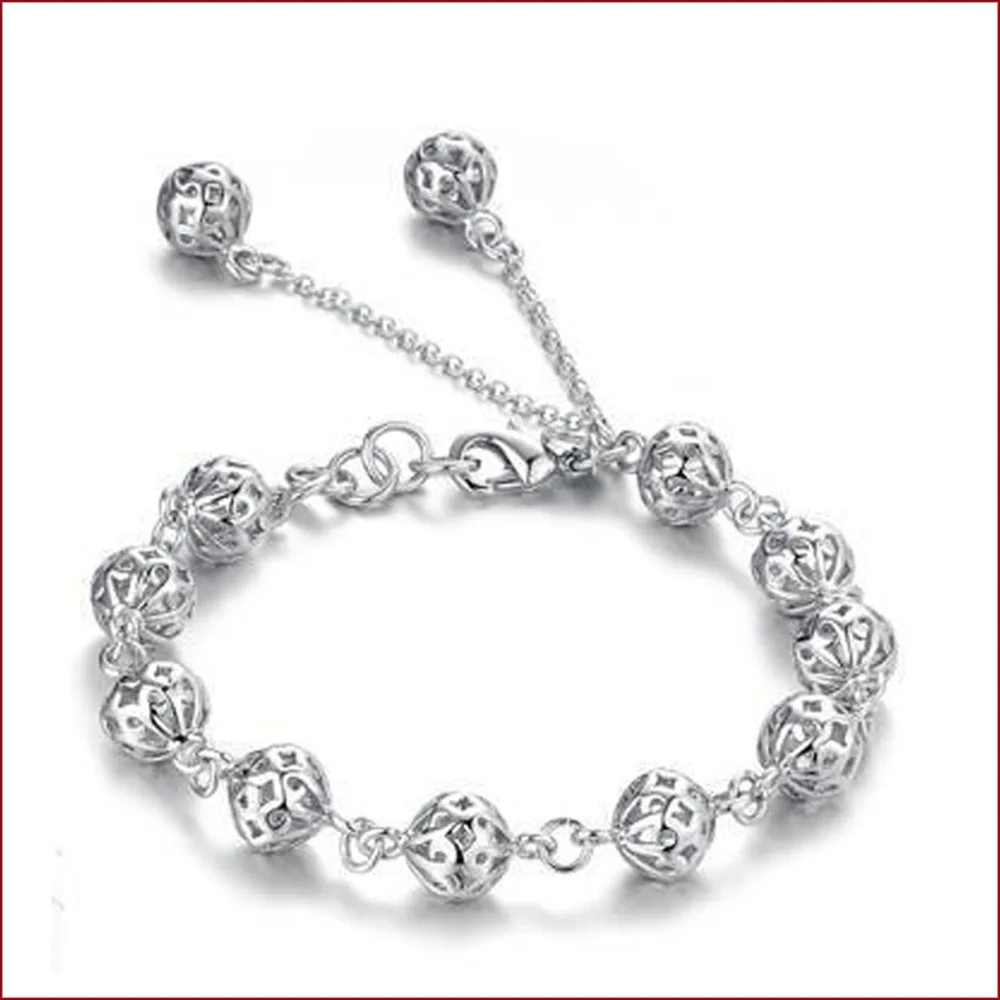 Wholesale Fashion Charm Beaded Hollow Out Ball Bracelet for Women Girls Jewelry Gift