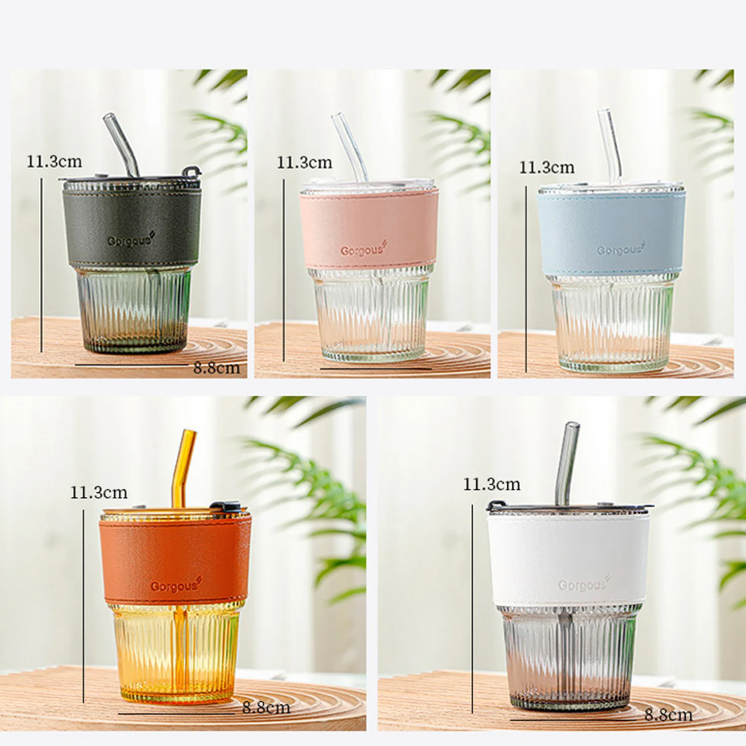 Factory wholesale Portable Water Mugs Milk Juice Beer Cola Soda Coffee Mug Sublimation Cup Glass Tumbler With Straw And Lid