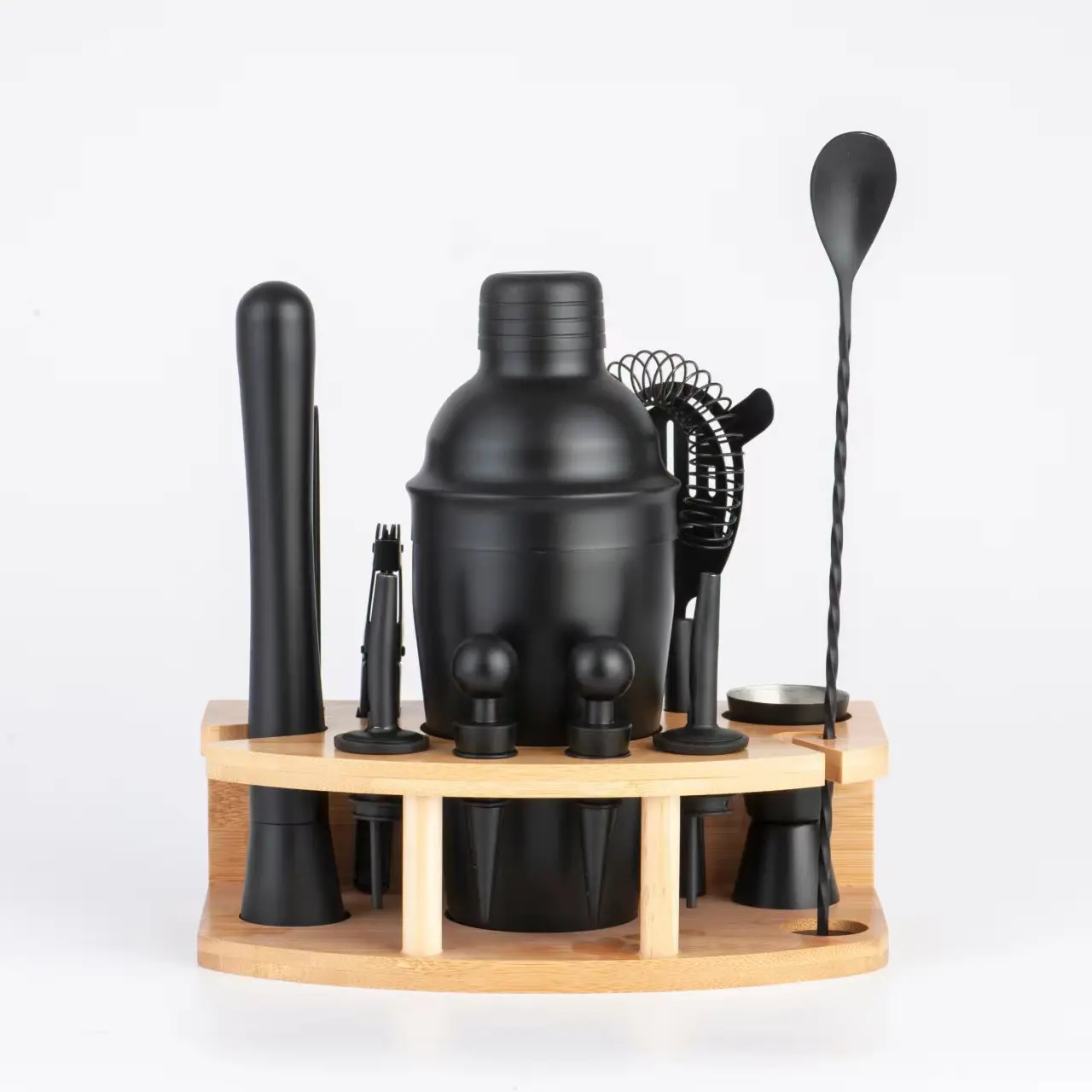 Mixology Bartender Kit 10-Piece Bar Tool Set with Bamboo Stand Perfect Home Bartending Kit Martini Cocktail Shake Set