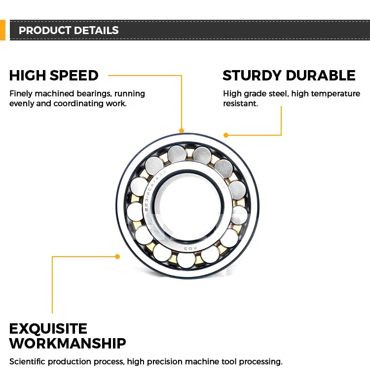 Plat Self-aligning  Ball Cylindrial Bearing 22208CA/W33 Self-Aligning Roller Bearing Bearing