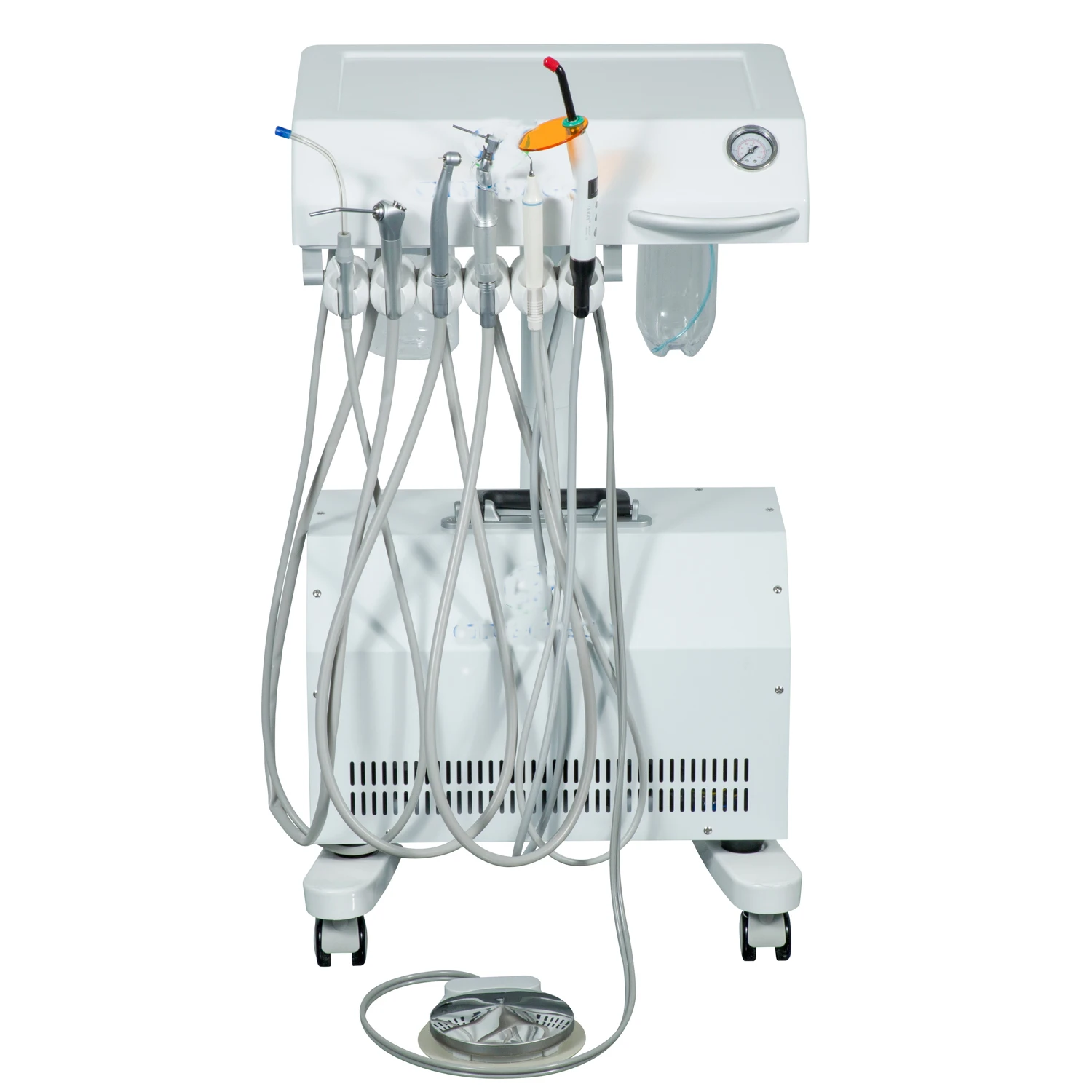 MT Medical New Arrival Mobile Dental Unit Portable Dental Cart With 3-way Syringe Saliva Ejector LED Curing Light