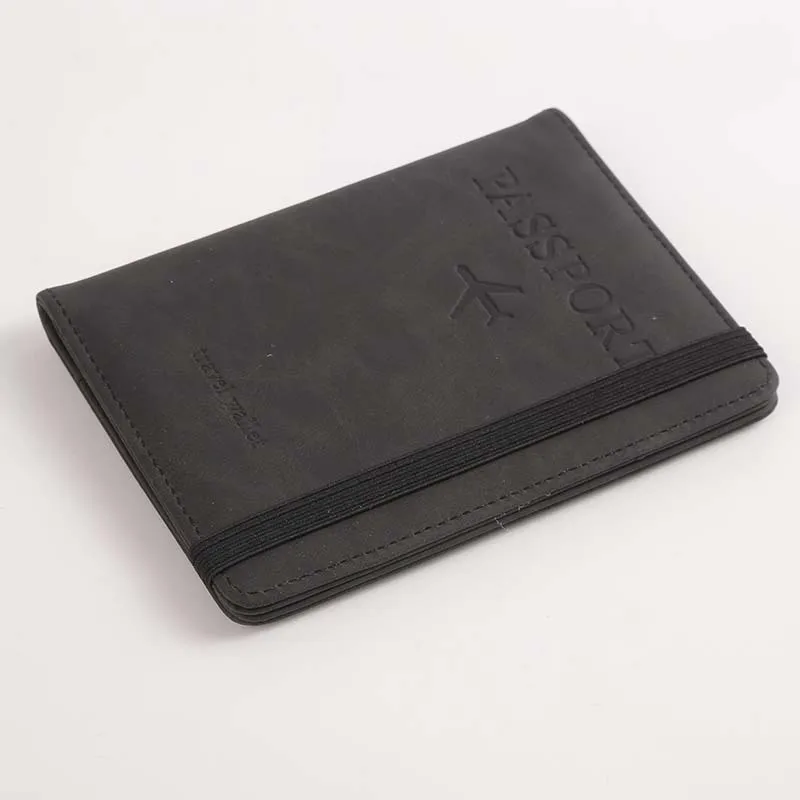 Cross border popular spot PU leather strap passport bag, ticket holder, travel portable SIM card passport holder_8