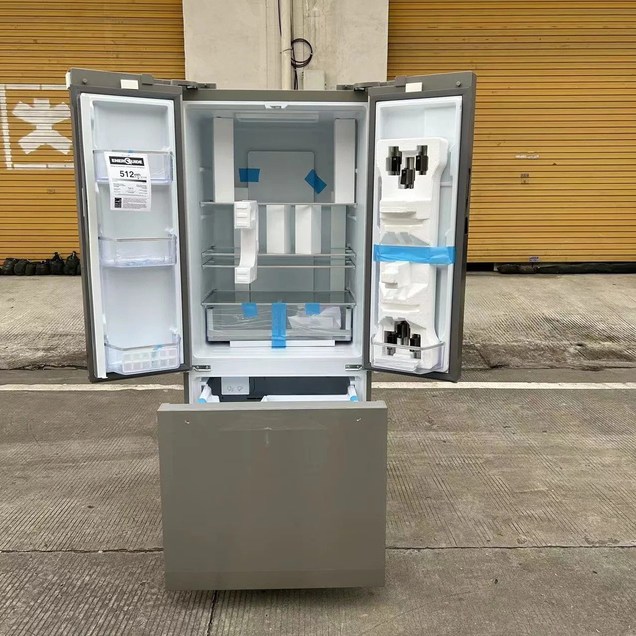 US specific 115V-60HZ variable frequency air-cooled frost free with ice making cross-border French 3-door refrigerator