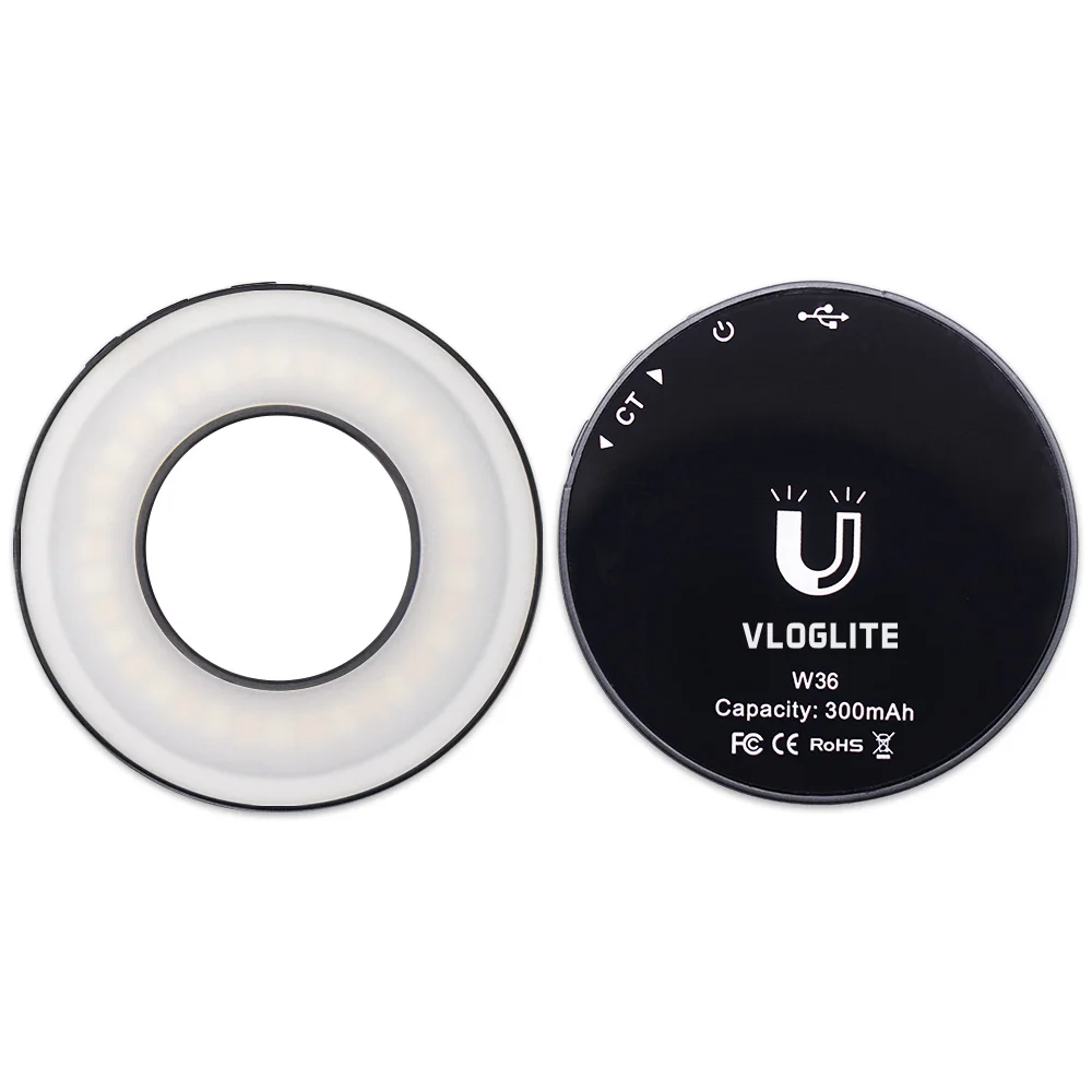 2022 Vloglite design mini mirror phone light selfie ring light with phone holder for photography Amazon TikTok Youtube