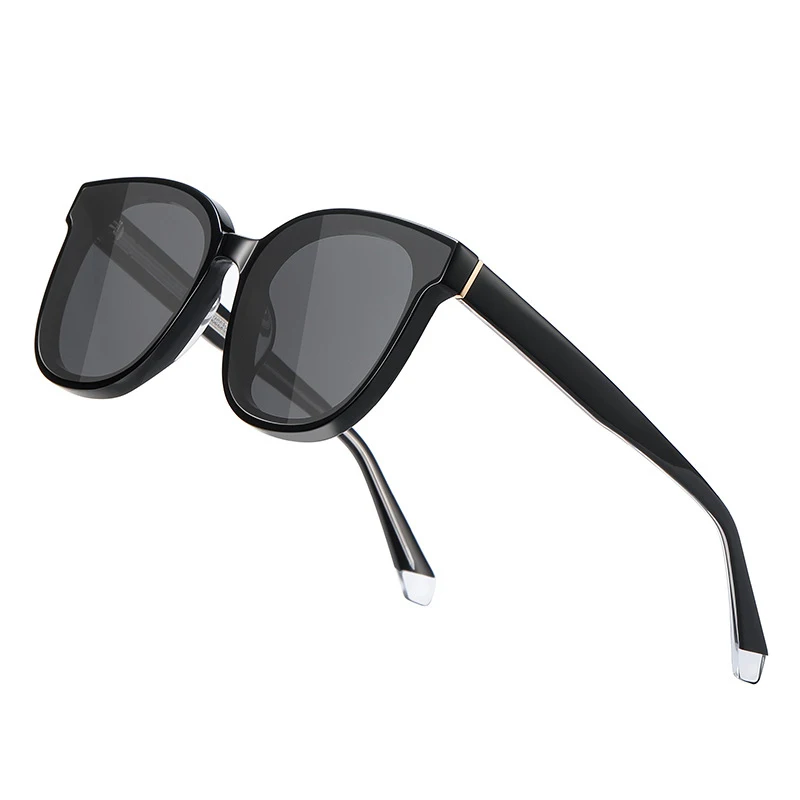 Top Fashion Cycling Polarized Lens Handmade Acetate Frames Round Mirror Sunglasses Logo