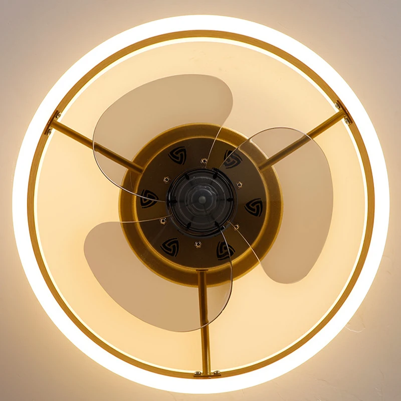  OPWXM New Design Minimalist Styles 48W Adjustable Tricolor Chandelier Ceiling Fan with Lights for Home Living