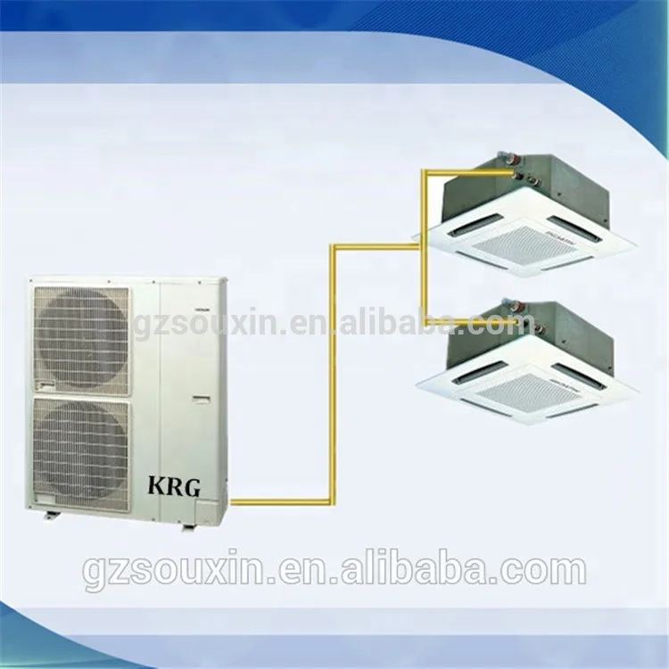 1.5 ton central air conditioner 2 hp  ceiling cassette factory customize CE large room high quality good price 4 way cassette