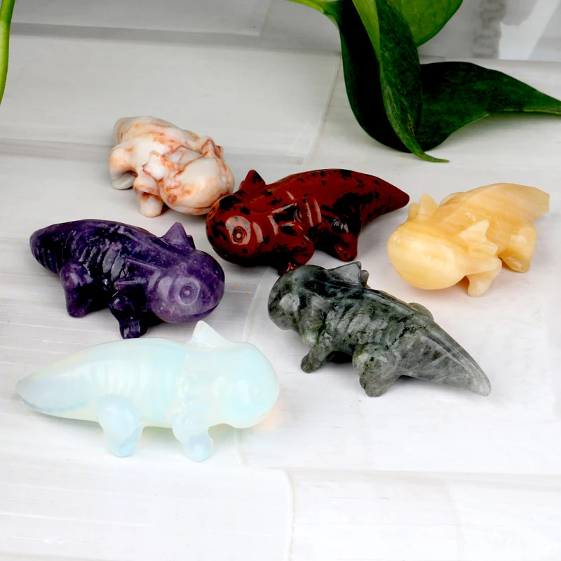 Hot-Sale Gemstone Crafts Fengshui Giant Salamander Chakra Crystal Salamander For Gifts