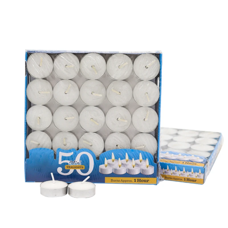 Wholesale Tealight Candle Customize Mini 1hour Burning Paraffin Candle Or Plam Wax White Tea Light Candle