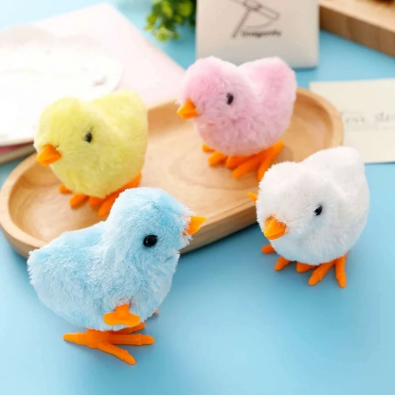 
New Fashion Chick Clockwork Toy Creative Baby Chick Plush Toy A Running Chick Baby Mini Wind-up Plush Toys 