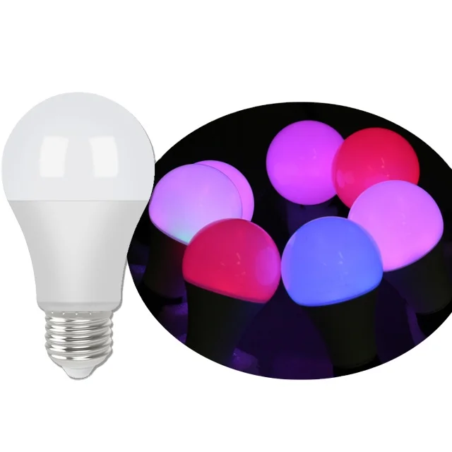 Rgb Led Bulb 5w 7w Led Bulb E27 Base Color Running Led Bulbs