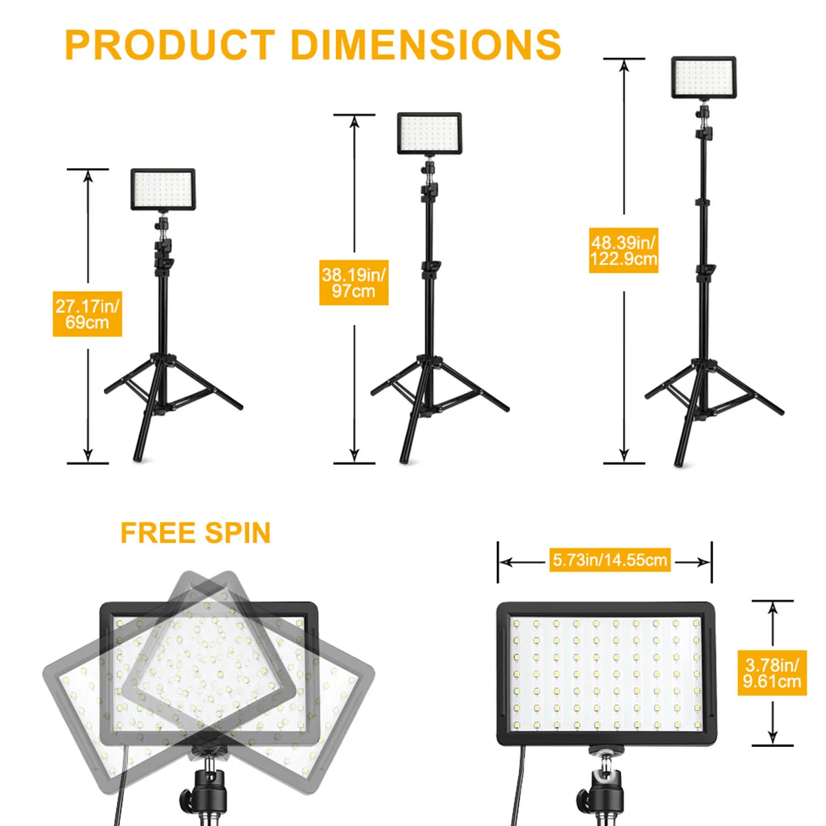 factory price 3 set 5600k video lighting photographic equipment camera studio four-color led video fill in panel light kit