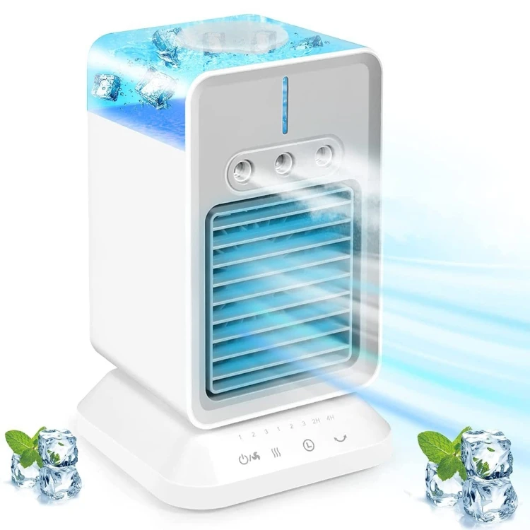 Wholesale price 2600mAh USB Mini Desktop Spray Humidification Cooling Fan Home Air Conditioner Fan Cooler