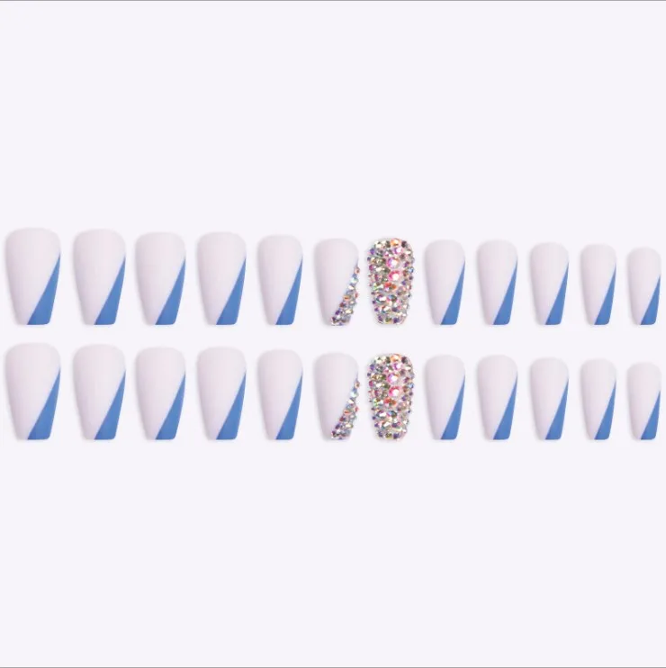Плащ в стиле частный ярлык покупателя искусственные поддельные накладные ногти дизайна палец для легкой фиксации 24 шт./кор. alvilable 7-15days из АБС-пластика