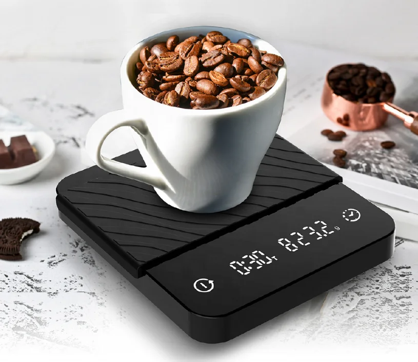 Digital timemore mini coffee weighing beans scale household deep coffee scala with timer