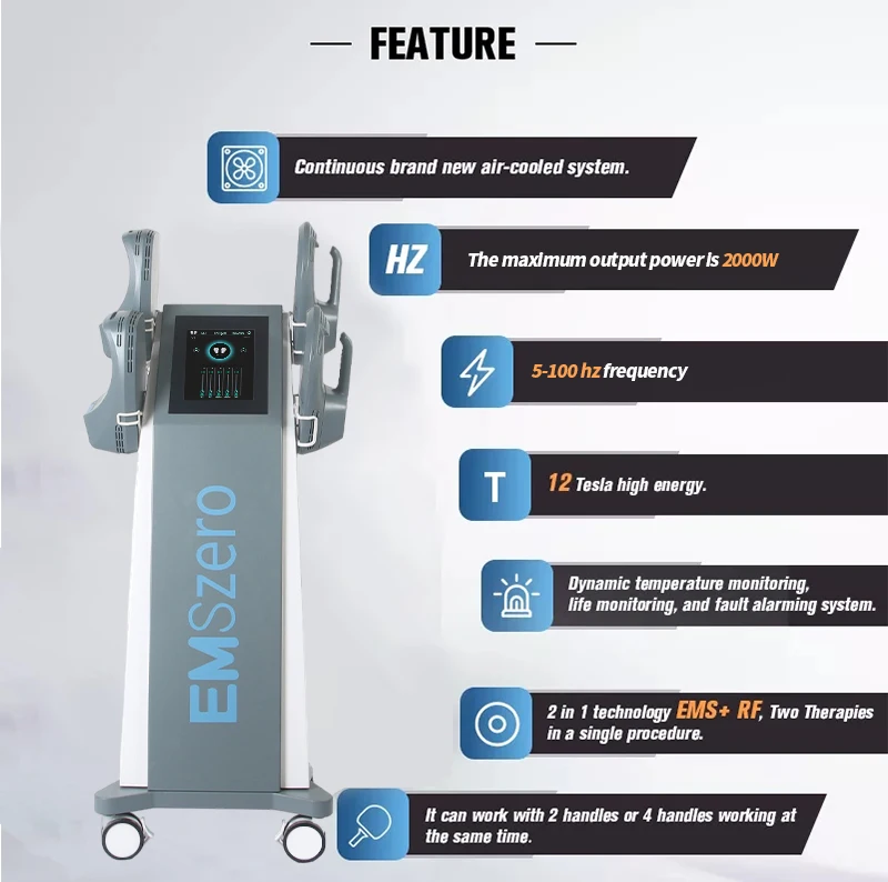 2022 new upgrade RF EMS zero slim neo muscle building burn fat body sculpting beauty machine high power high quality machine