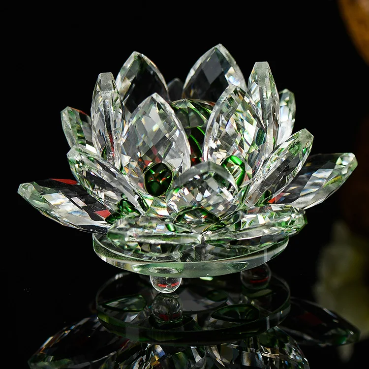 Wholesale Crystal Lotus flowers decoration for living room/drawing room/book room/temple,K9 Crystal Lotus Ornaments