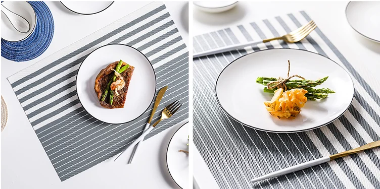 Tabletex waterproof PVC anti slip mat wholesale placemats 2022 new design western table mat lunch mat