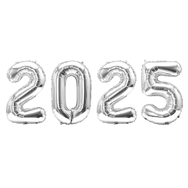 16 Inch 2025 Balloons Number 2025 Foil Balloons for New Years Eve Party Supplies Anniversary Party Home Office Decoration