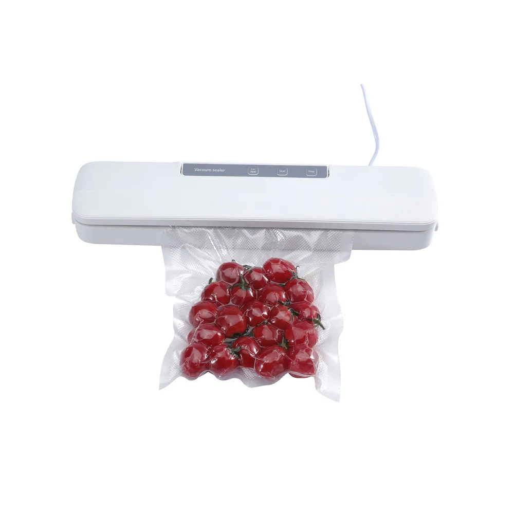 Бытовая портативная упаковочная машина из нержавеющей стали автоматический ручной мини-пакет для хранения продуктов вакуумный Термоупаковщик с резаком 90 Вт