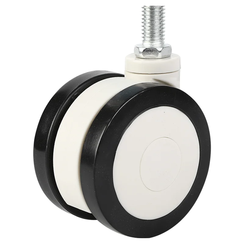 Free sample Factory WeiHang  4 inch  swivel  Medium-Duty Swivel Twin Wheels Threaded Stem Medical Device Caster