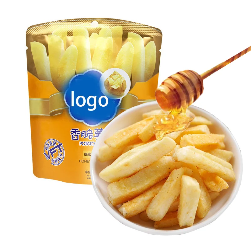 wholesale exotic snacks vegetable snacks non fried french fry cones butter honey flavored potato chips french fries