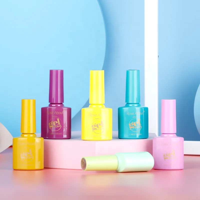 Rose About 6 Colors Gel Polish Set Long Lasting Soak Off UV/LED Gel Nail Polish Whole Set