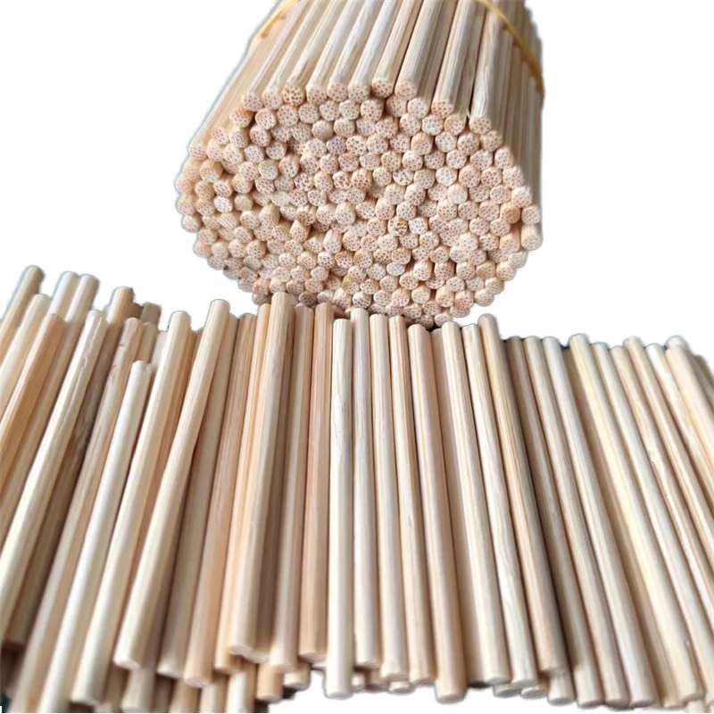 Wholesales Unfinished 5cm*2.5mm Wooden Bamboo Sticks Custom Size Round Stick For Kids Handmade Diy Sticks