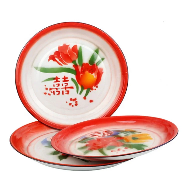 Popular Enamelware Many Color Enamel Metal Camping Tray