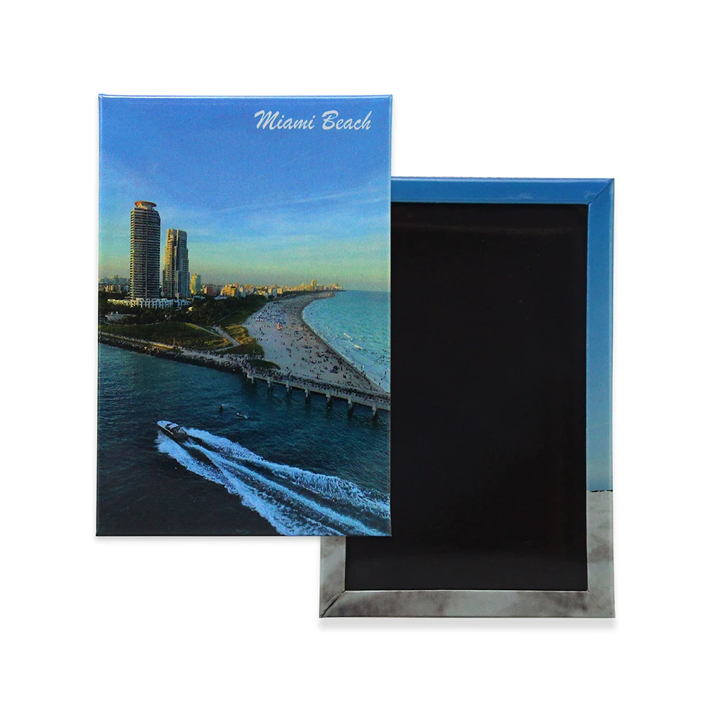 Tourism City Scenery Refrigerator Magnet Customize Miami Beach Magnet Florida Souvenir Magnet